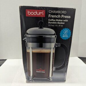 Bodum Chambord French Press 51oz | Stainless Steel & Glass